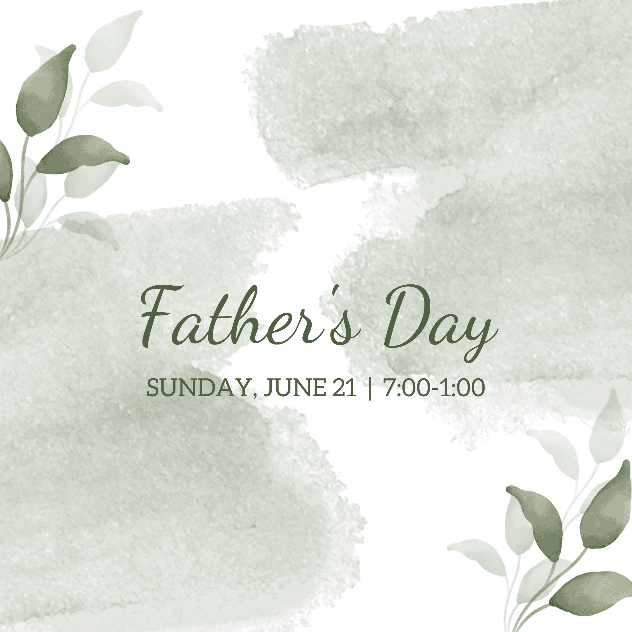 Father's Day celebration at The Gilbert House Restaurant on June 21, featuring special menus and family-friendly atmosphere.